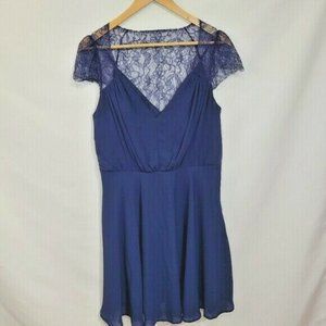 asos |Blue Lace Top Formal fit and flare Dress, sz.10